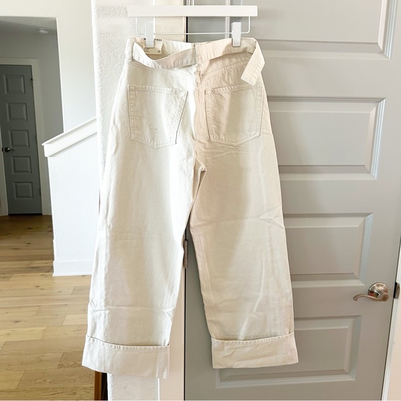 NWT Free People East Bay Cuffed Straight Belted Baggy Jeans - Picture 6 of 6